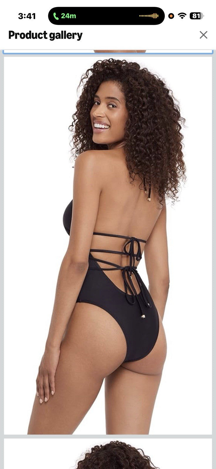 Steve Madden Women's Strappy Cutout Triangle One Piece Swimsuit