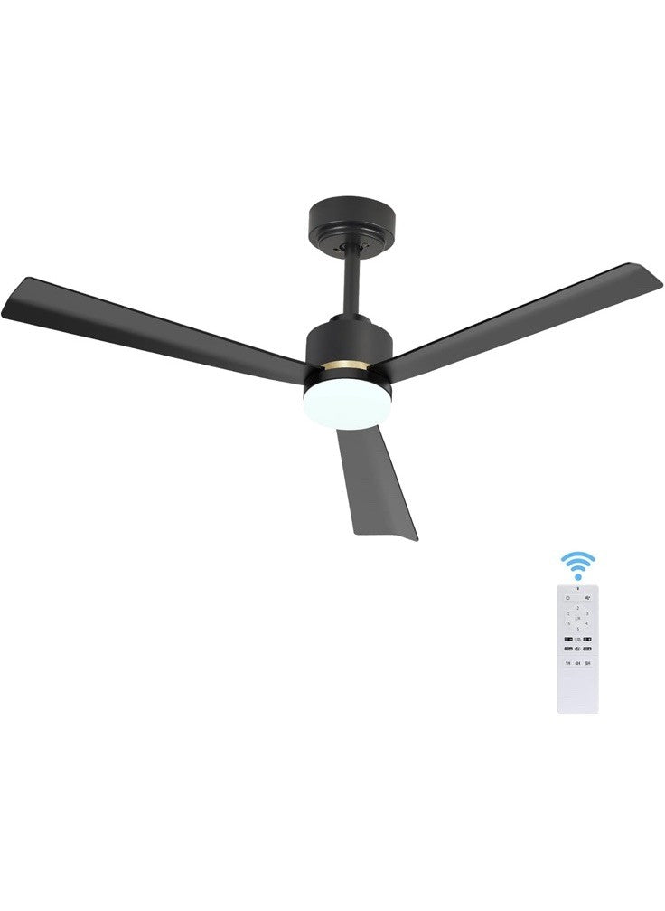 Ceiling Fans with Lights, 52 inch Low Profile Ceiling Fan with Remote 