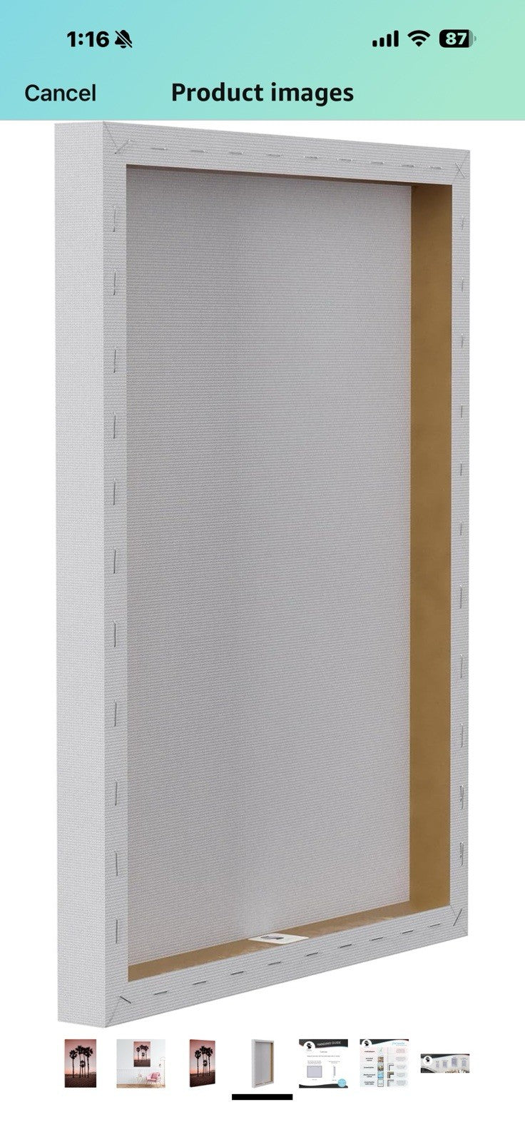 Stupell Industries Stanta Monica Palms Pink Canvas Wall Art design 