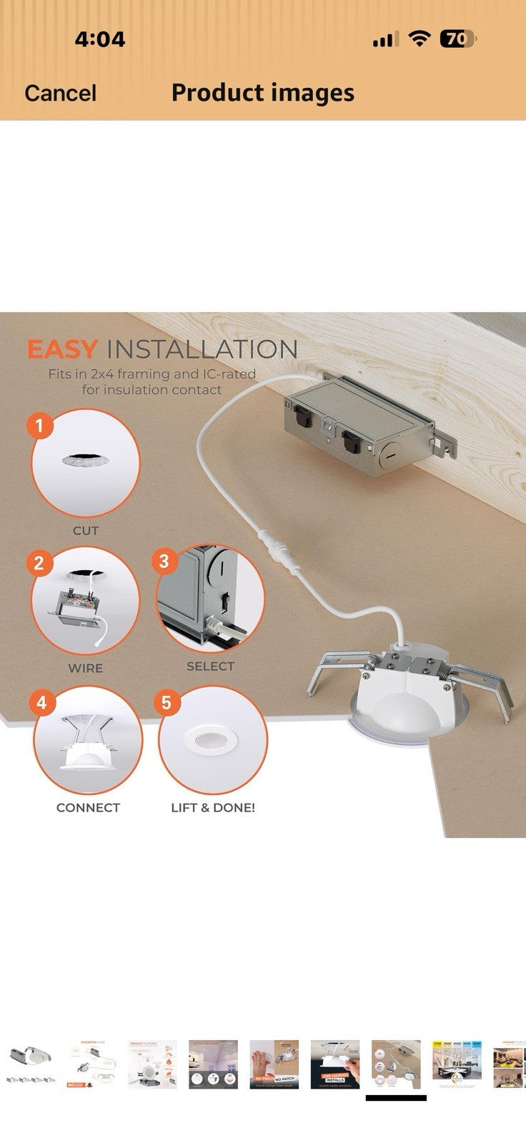 HALO HLA 3 in Super Adjustable Integrated LED Recessed Gimbal Downlight