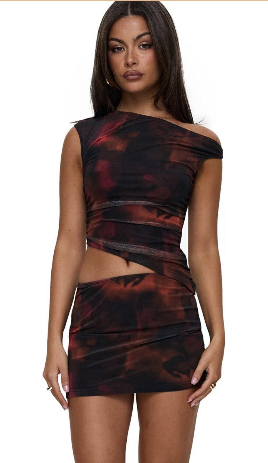 Princess Polly Womens Maribella Set Black/Red