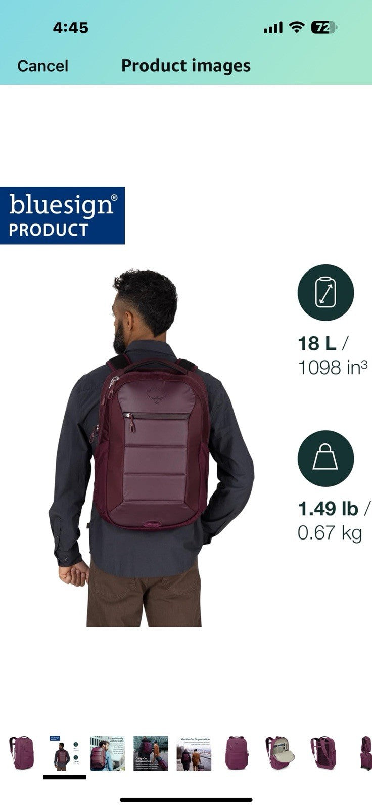 Osprey Ozone Laptop Backpack, Moody Burgundy