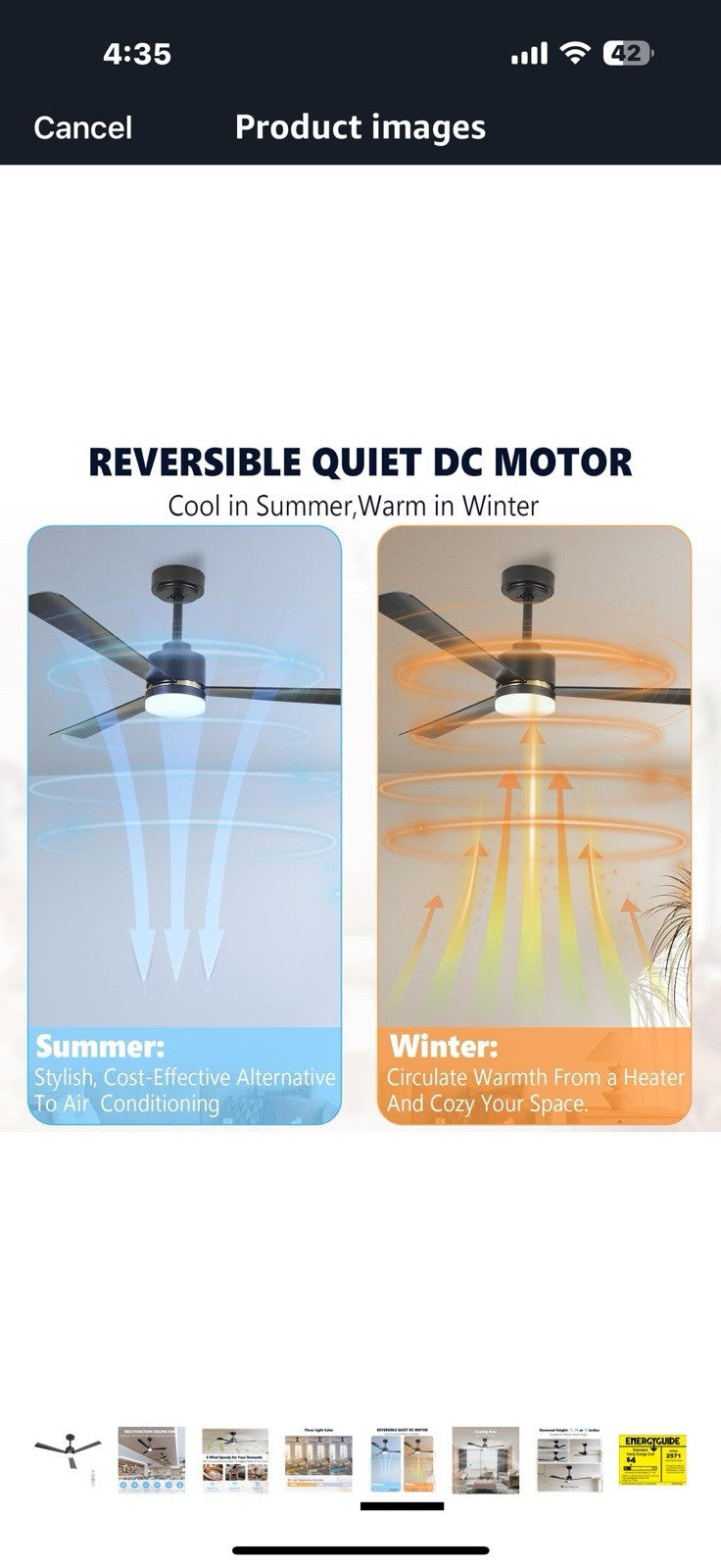 Ceiling Fans with Lights, 52 inch Low Profile Ceiling Fan with Remote 