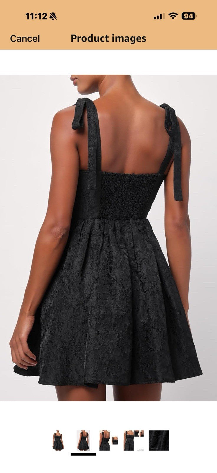 Lulus Sydney Tie Shoulder Mini Dress Floral Jacquard Sleeveless A-Line 