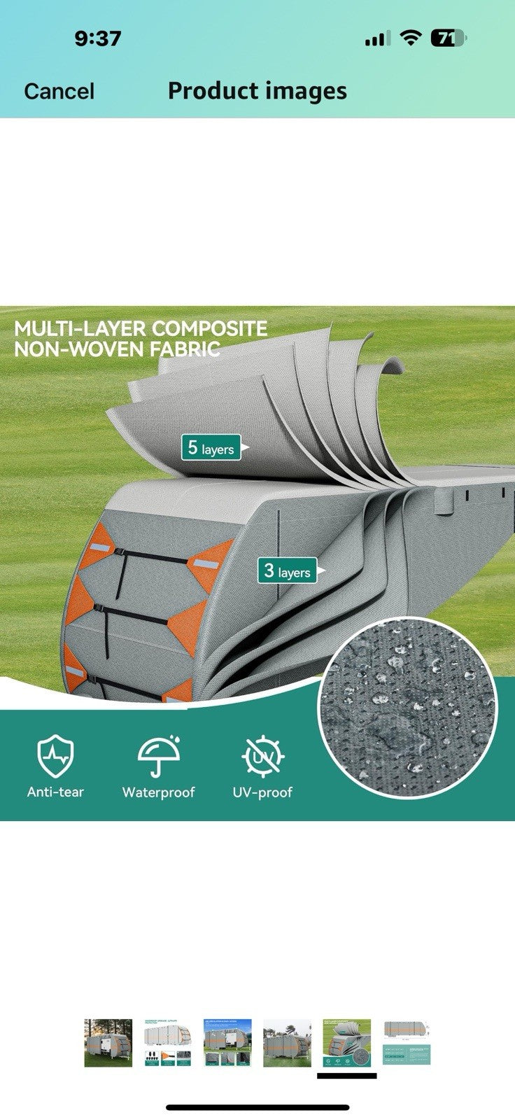 YITAHOME 24-27FT Travel Tailer Cover Camper CoverSuper Thick Waterproof 