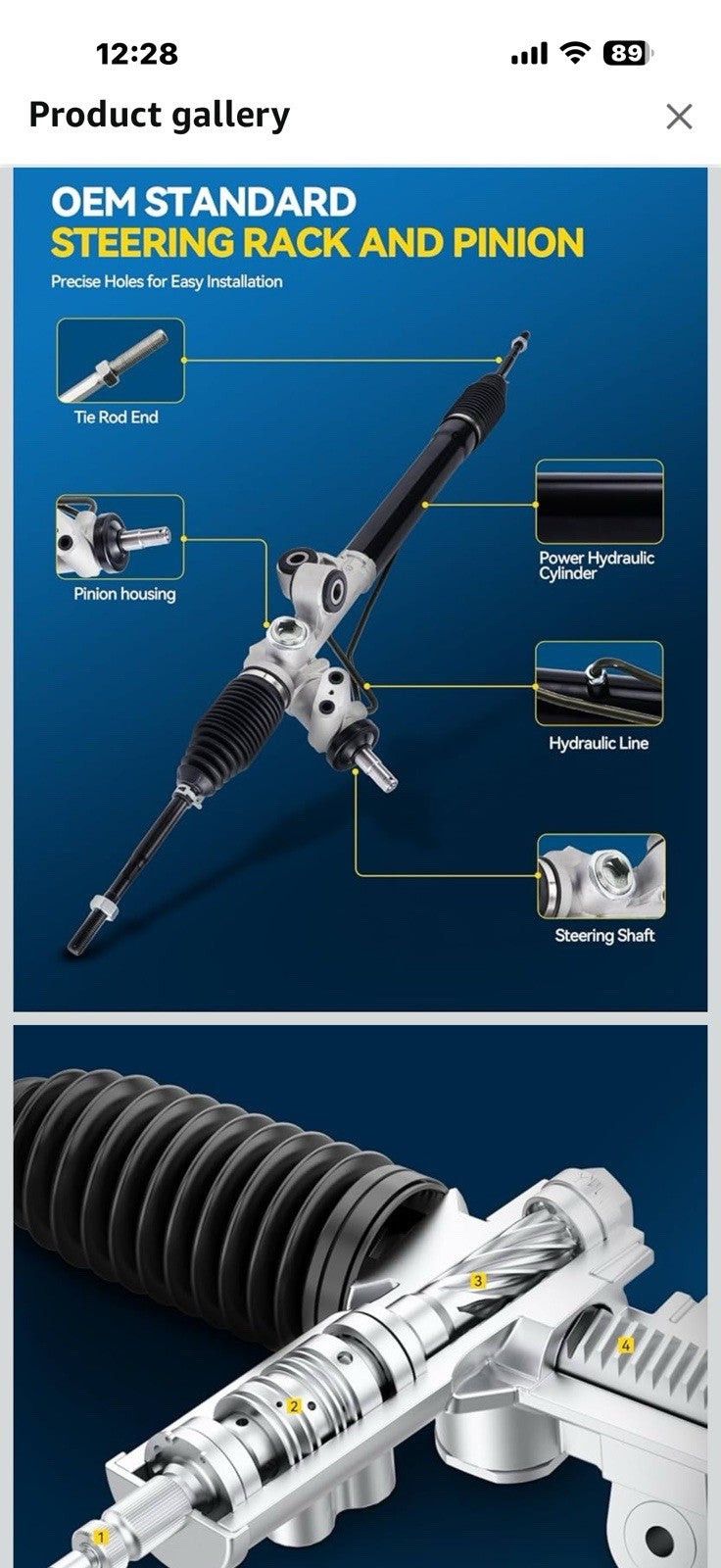 PHILTOP Power Steering Rack and Pinion Compatible with Chevy Colorado 