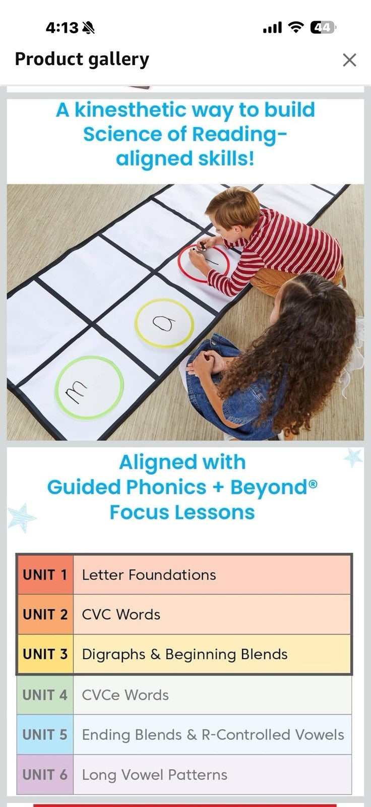 hand2mind Guided Phonics + Beyond Word Mapping Center, Units 1-3, 