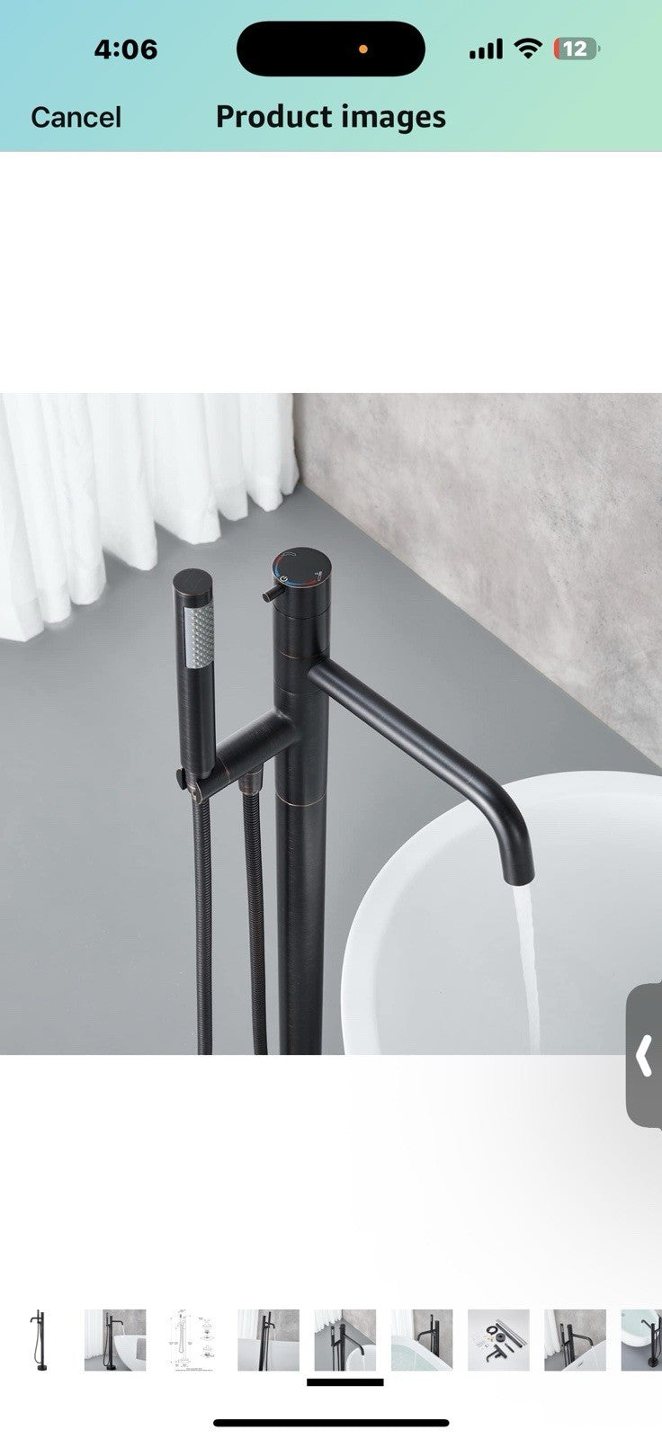 Freestanding Bathtub Faucet Floor Mount Tub Filler Oil Rubbed Bronze Brass 