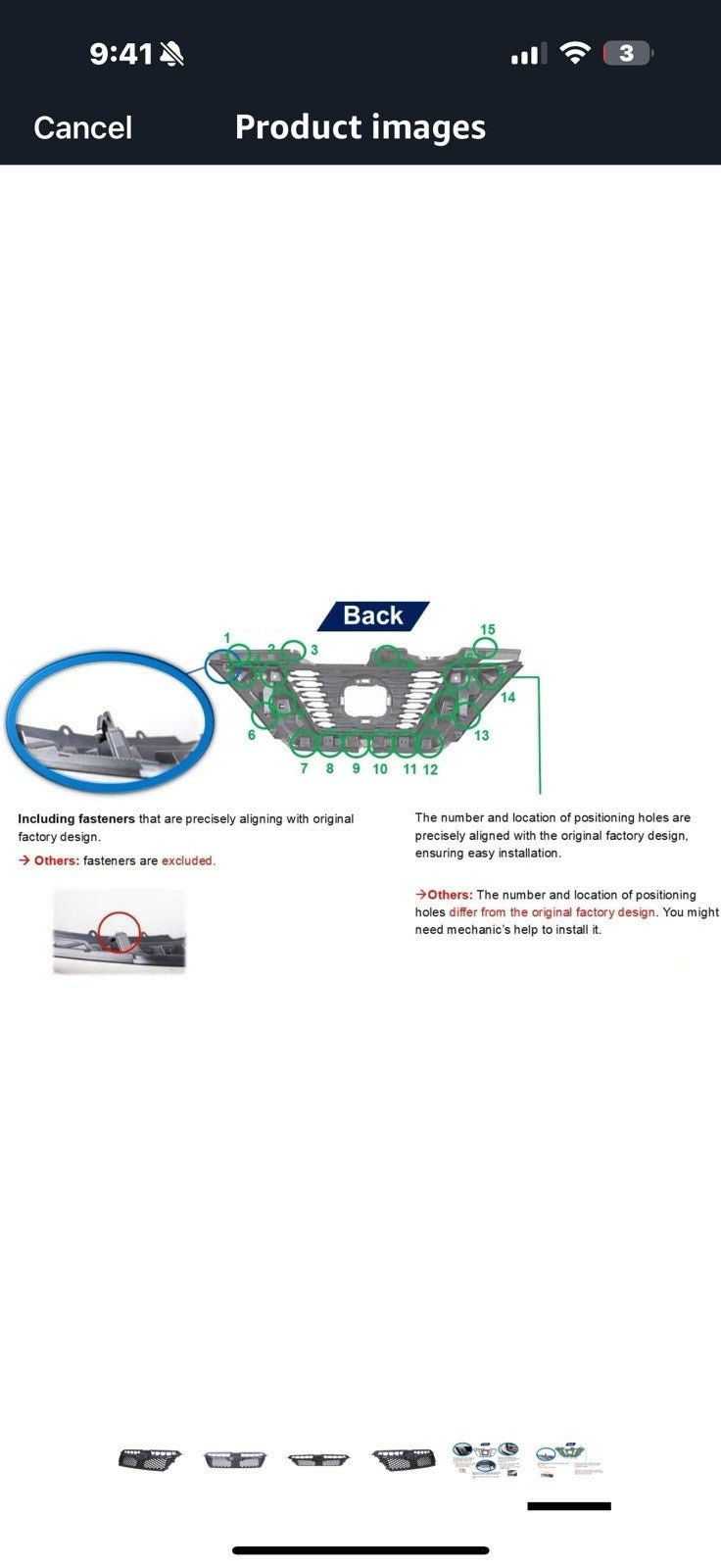 Front Grille Compatible with 2015-2016 Subaru Impreza Wagon