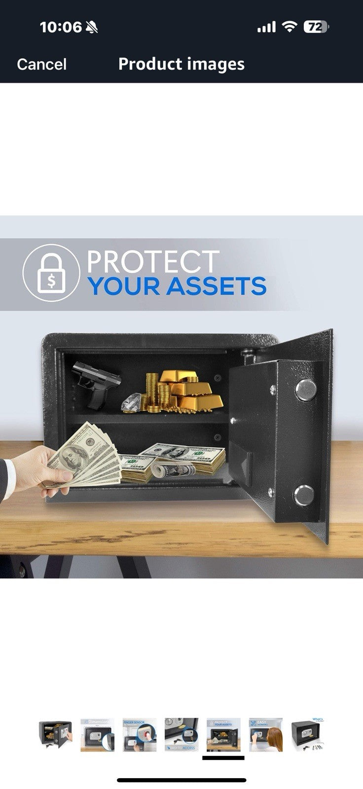 SereneLife Electronic Safe Box | Heavy Duty 13.8’’ x 9.8” Money Safe | Digital