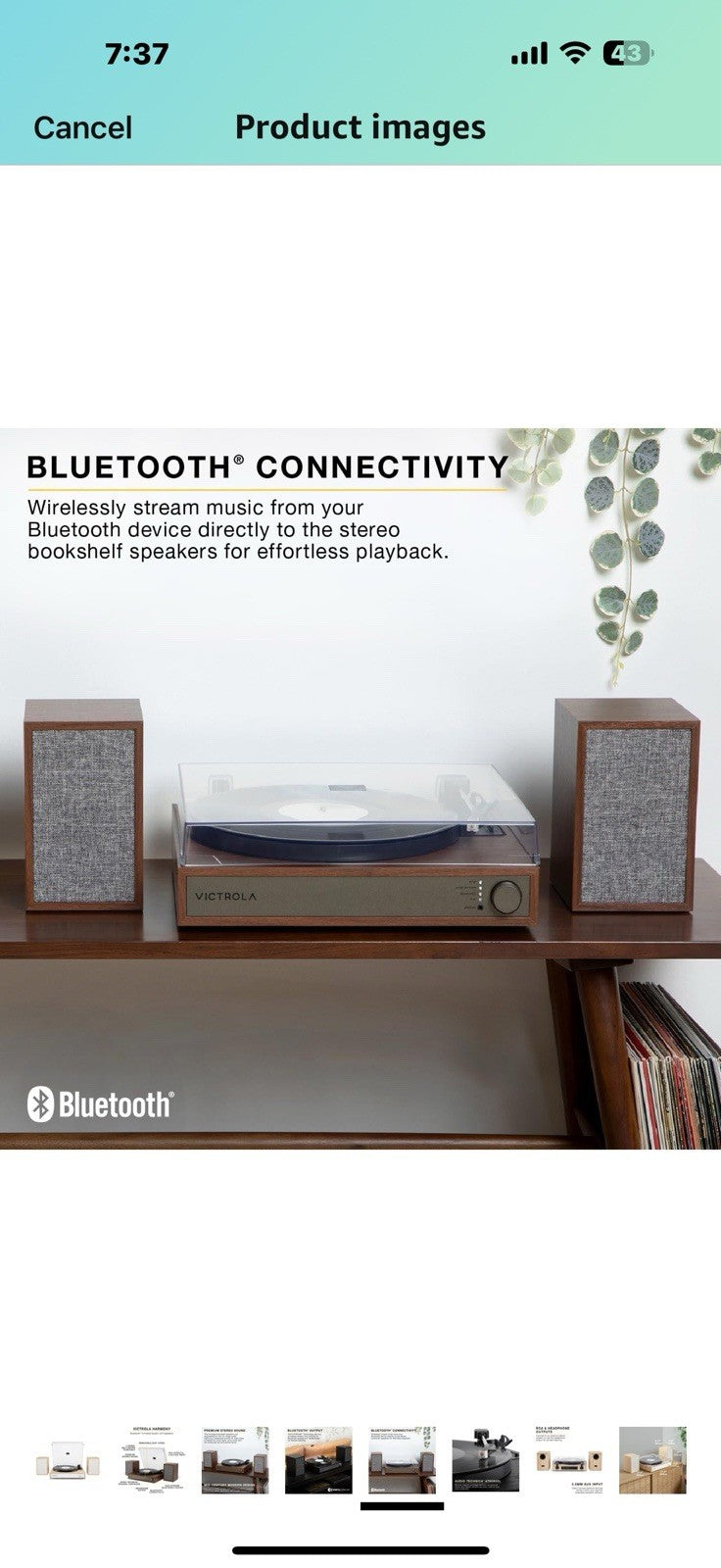 Victrola Harmony – Bluetooth Turntable System– 3-Speed Vinyl Record Player