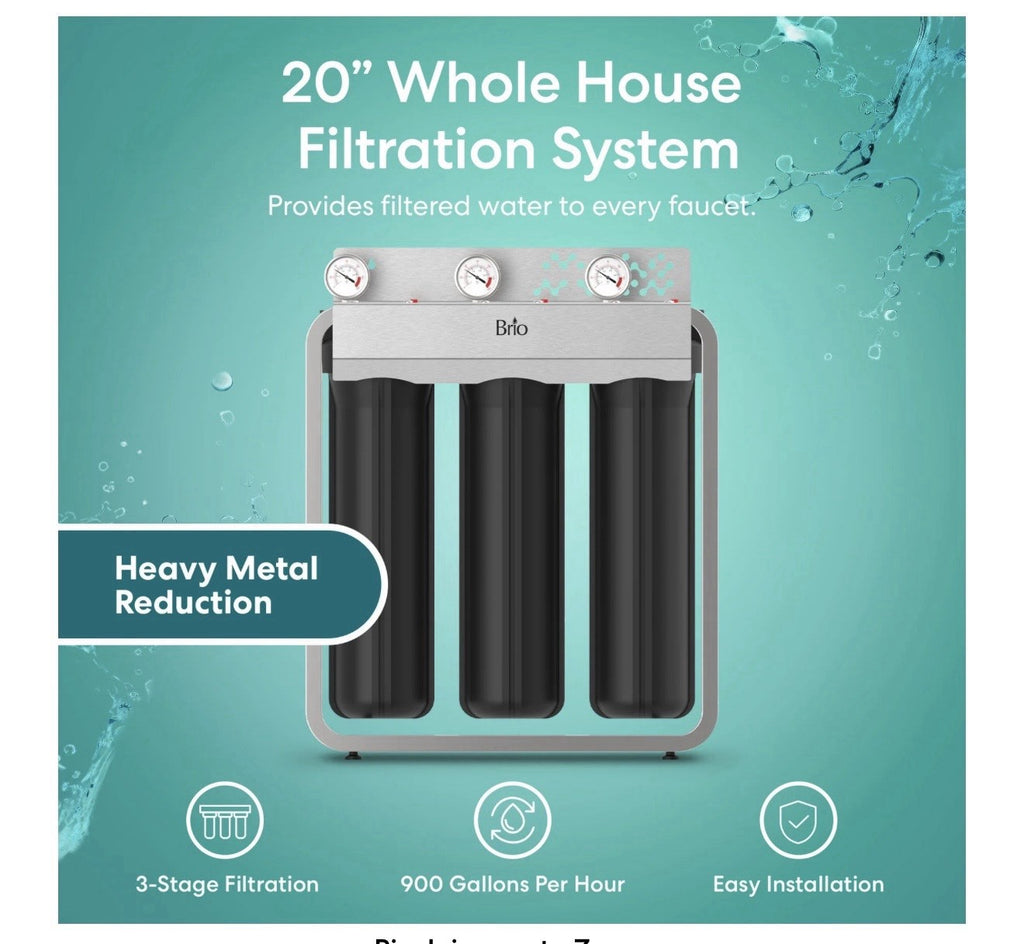 Brio 3-Stage Whole House Filtration System - 20" Heavy Metals