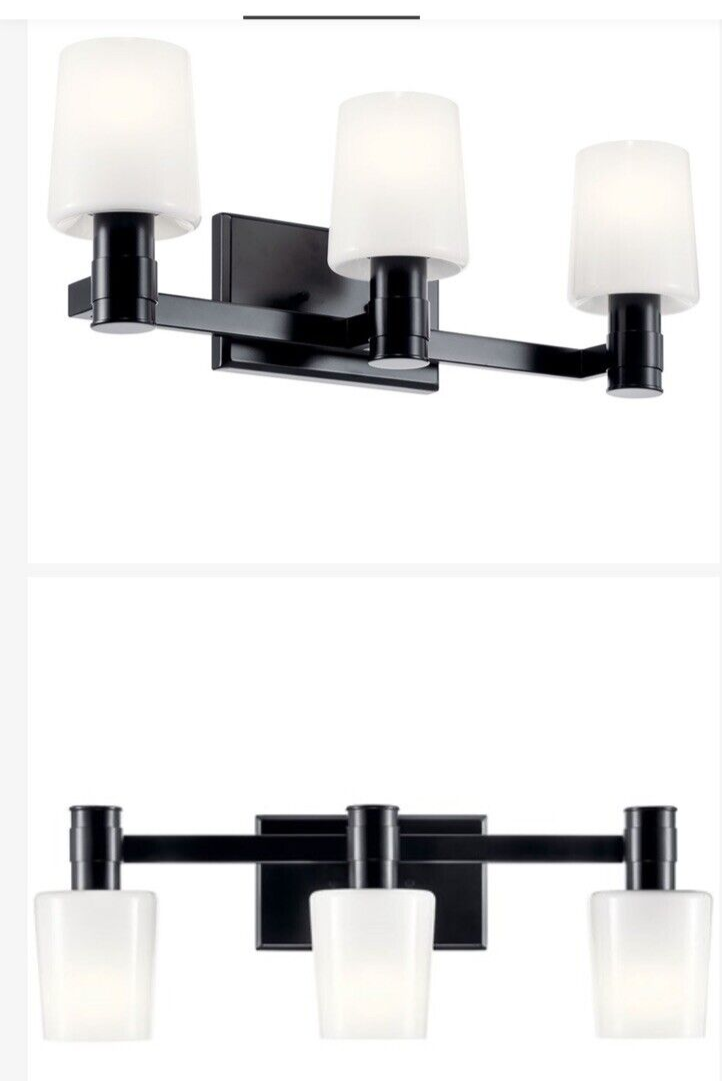 KICHLER Adani 3-Light Vanity (8.25" x 24"), 55176BK