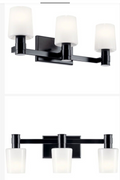 KICHLER Adani 3-Light Vanity (8.25" x 24"), 55176BK