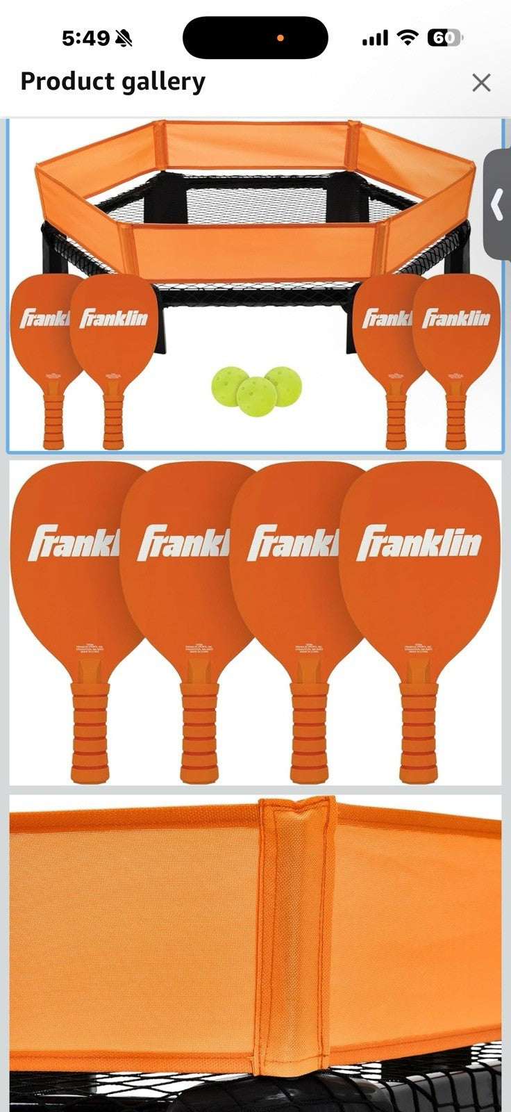 Franklin Sports PIcklePop Game Set - Outdoor Yard & Beach
