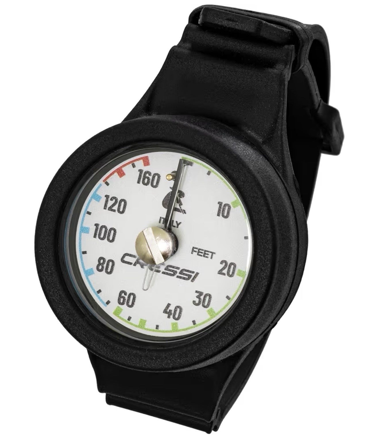 Cressi Analogic Wrist Depth Gauge for Scuba Diving, Freediving - Imperial, 