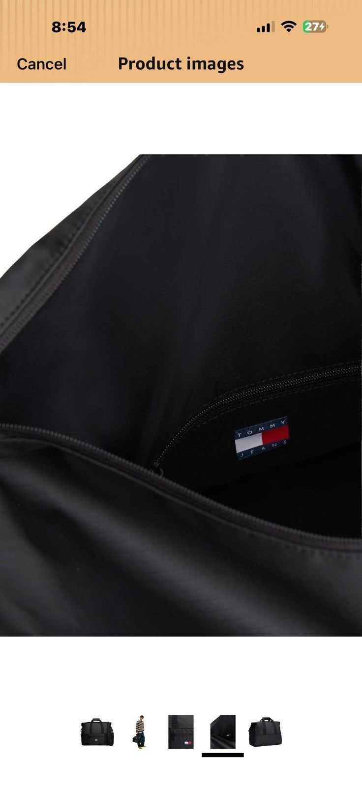 Tommy Jeans Daily Duffle Bag for Travel and Gym with Shoulder Straps
