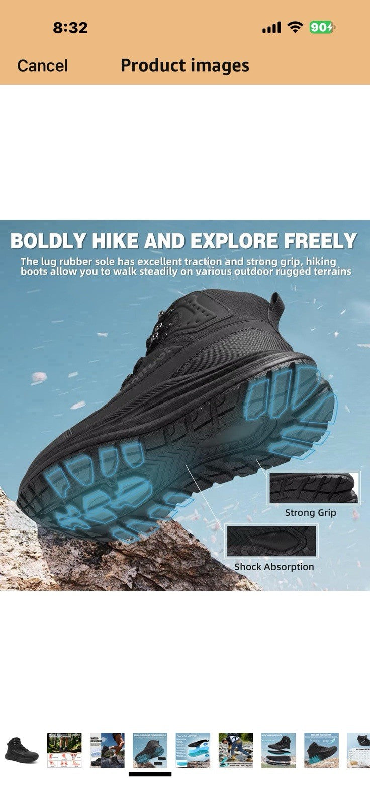 Men's Orthopedic Waterproof Hiking Boots: Comfortable Plantar Fasciitis 