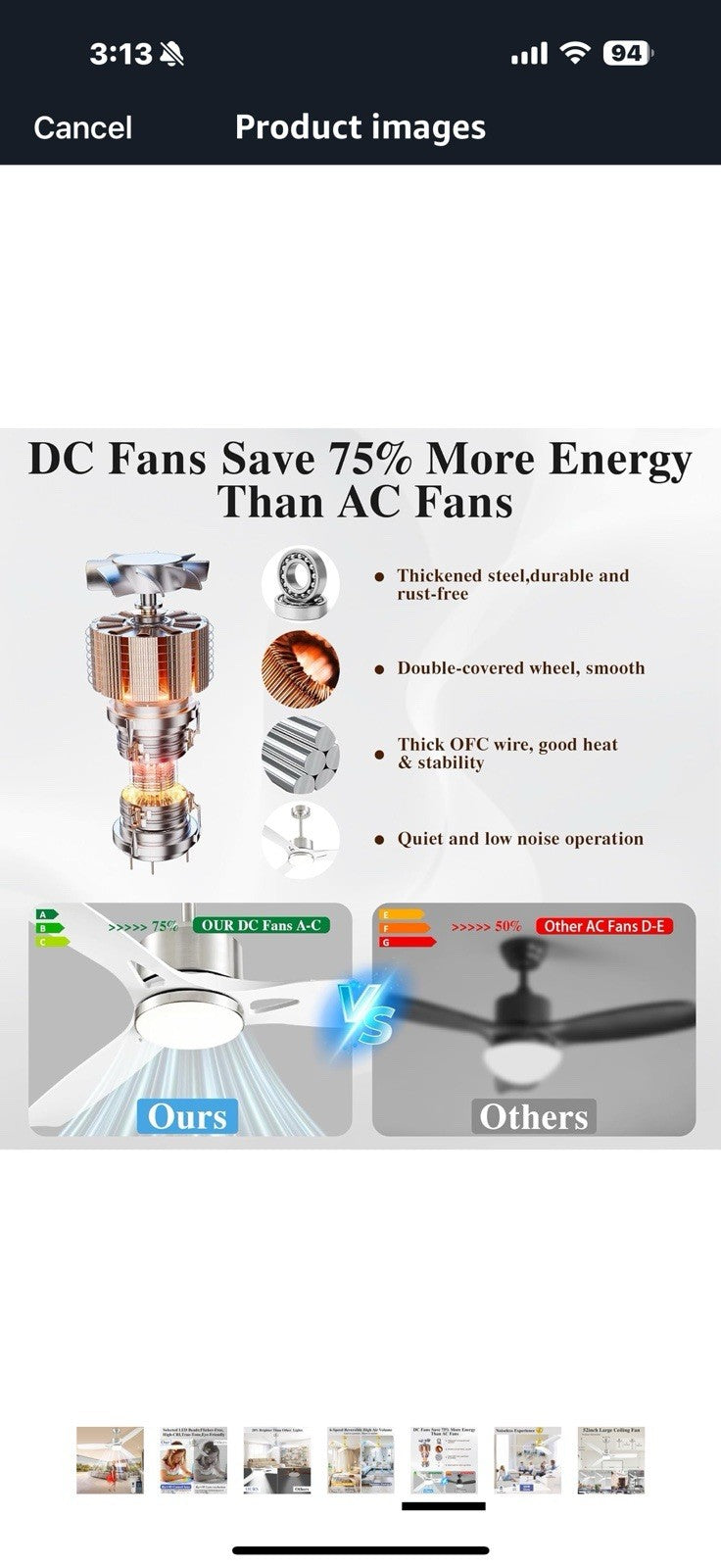52 Inch Ceiling Fans with Lights and Remote Control - Outdoor Indoor 