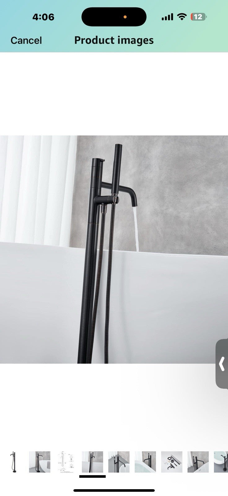 Freestanding Bathtub Faucet Floor Mount Tub Filler Oil Rubbed Bronze Brass 