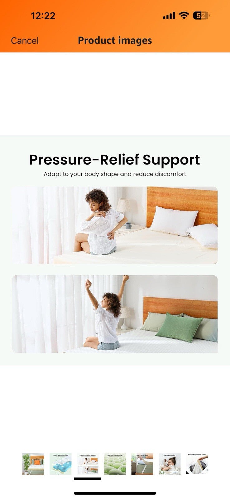 Mattress Toppe, 3 Inch Gel Memory Foam Bed Topper, Pressure-Relieving