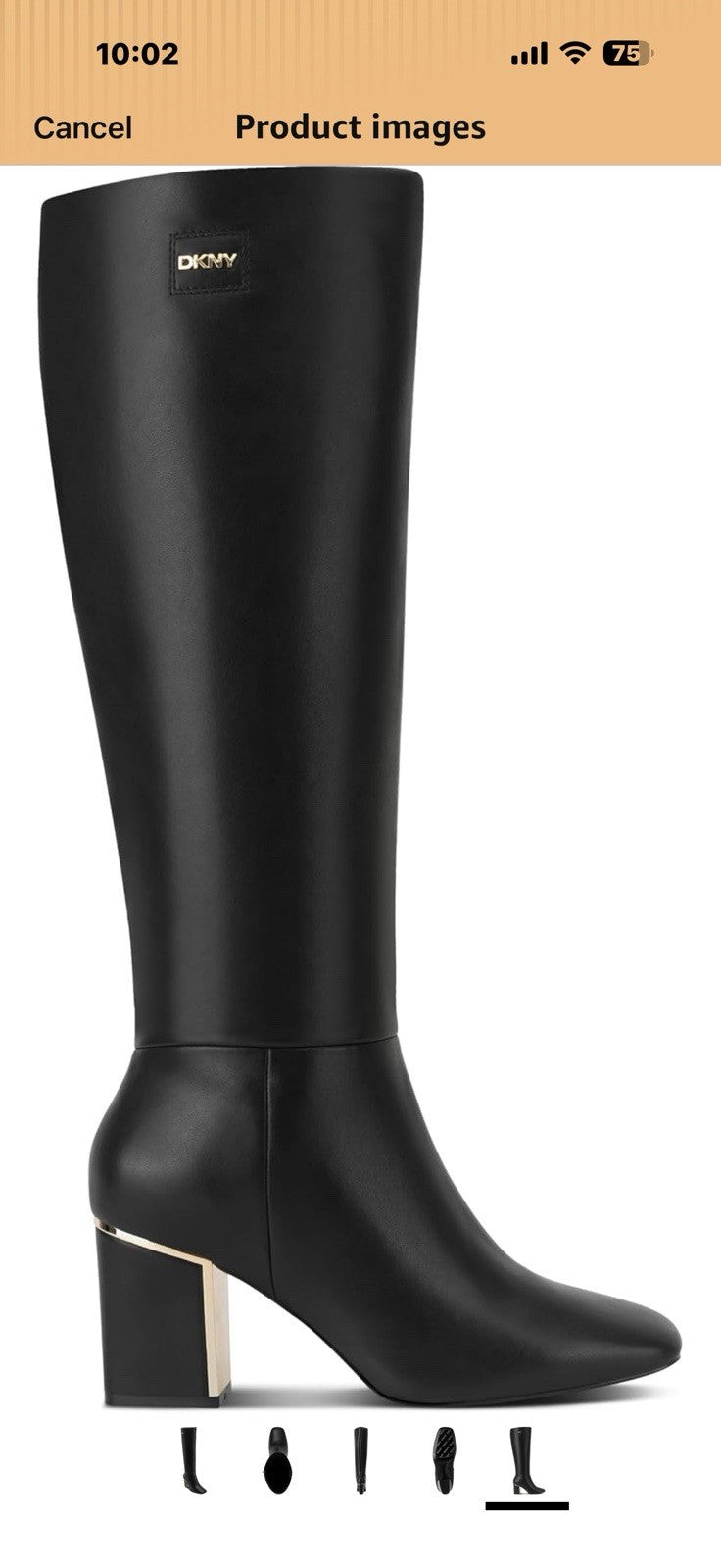 DKNY Women's Casonn Tall Knee High Boot with Block Heel Fashion Size 8