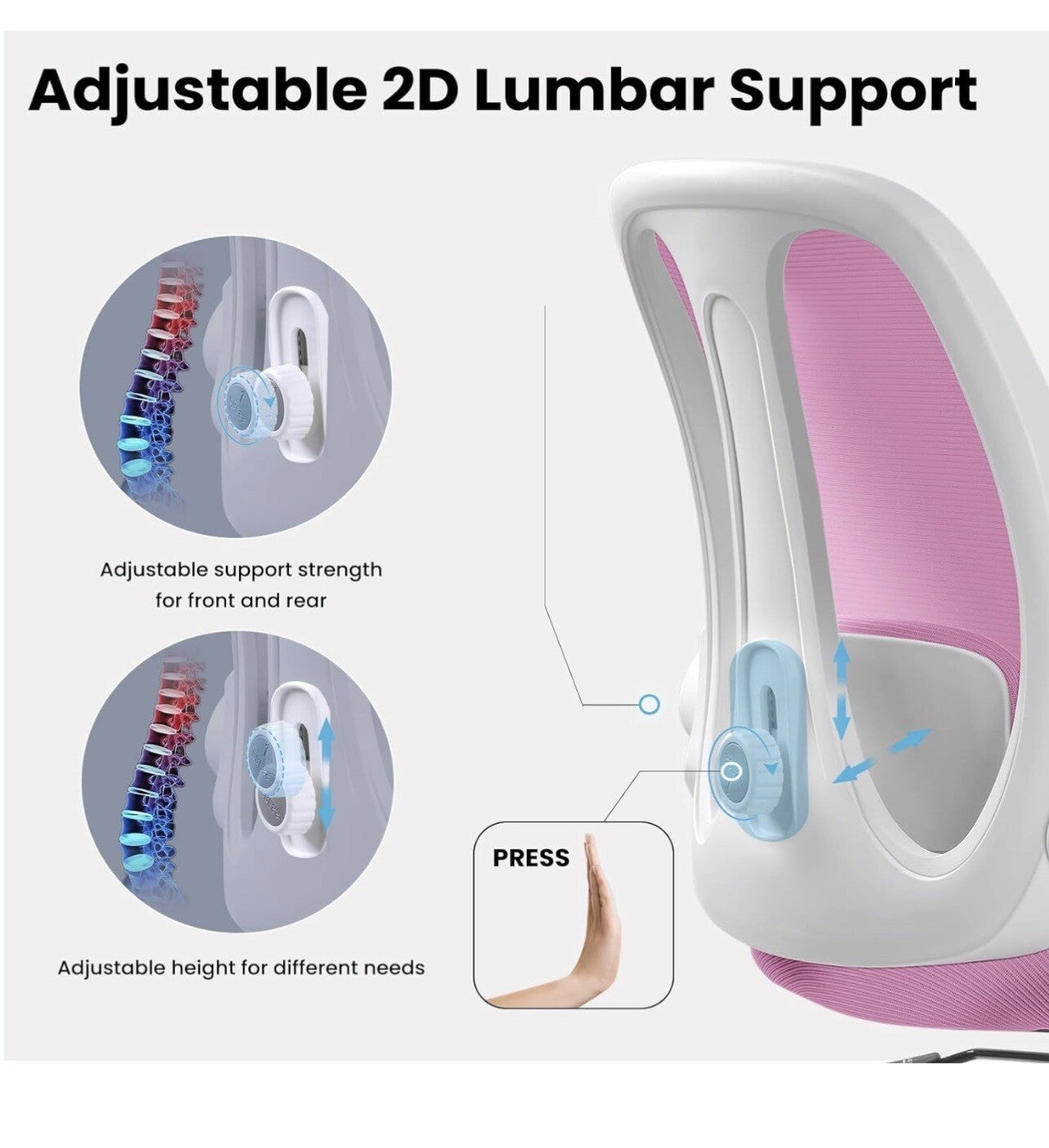 Razzor Office Chair, Ergonomic Computer Desk Chair with Lumbar Support, Breathab