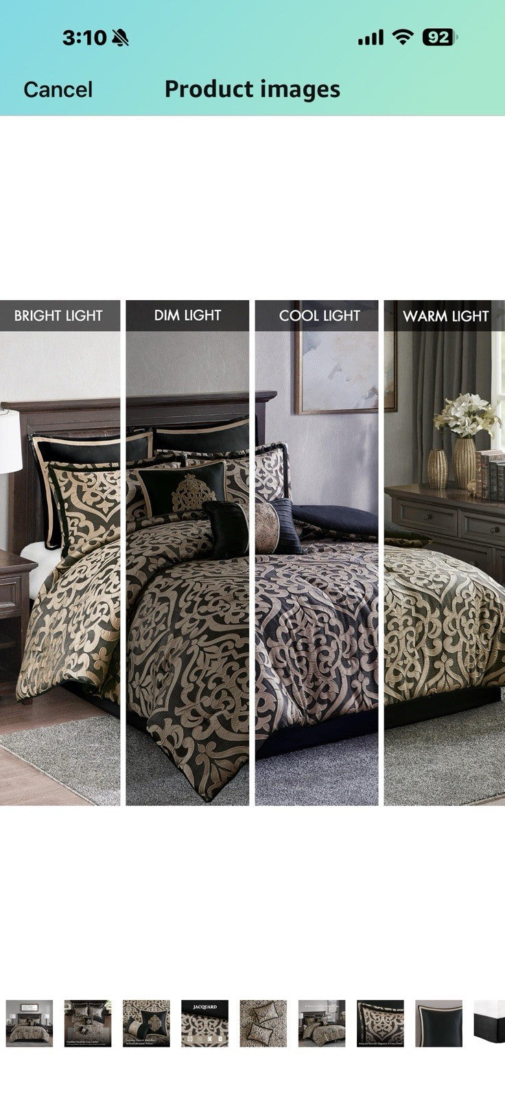 Madison Park King Comforter Set Damask Medallion Jacquard Comforter