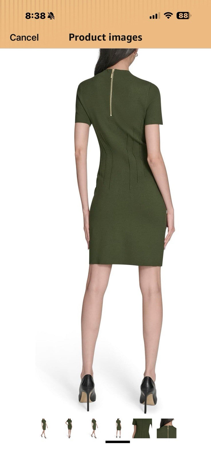 Eliza J Womens Short Sleeve Mock Neck Pinktuck Sheath Sweater Dress Size M