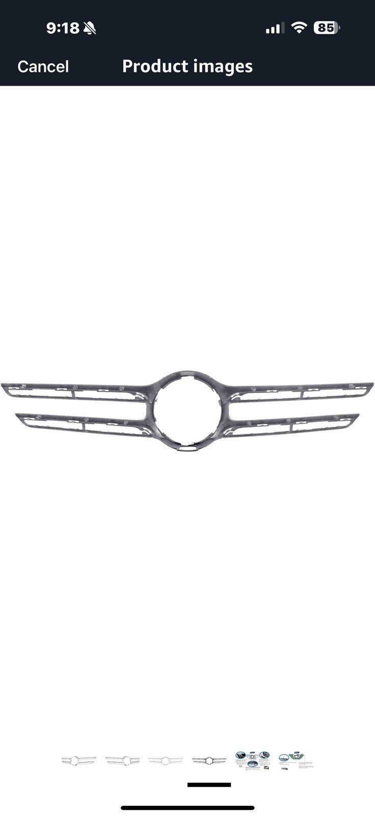Front Grille Compatible with 2016-2019 Mercedes Benz GLC-Class w/o Front