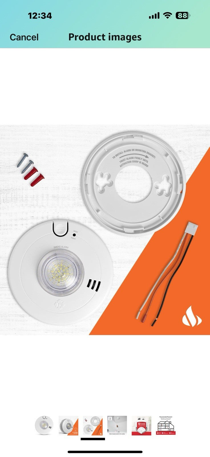 First Alert SM110LED-AC, Hardwire Smoke Alarm with LED Strobe & 10-Year 