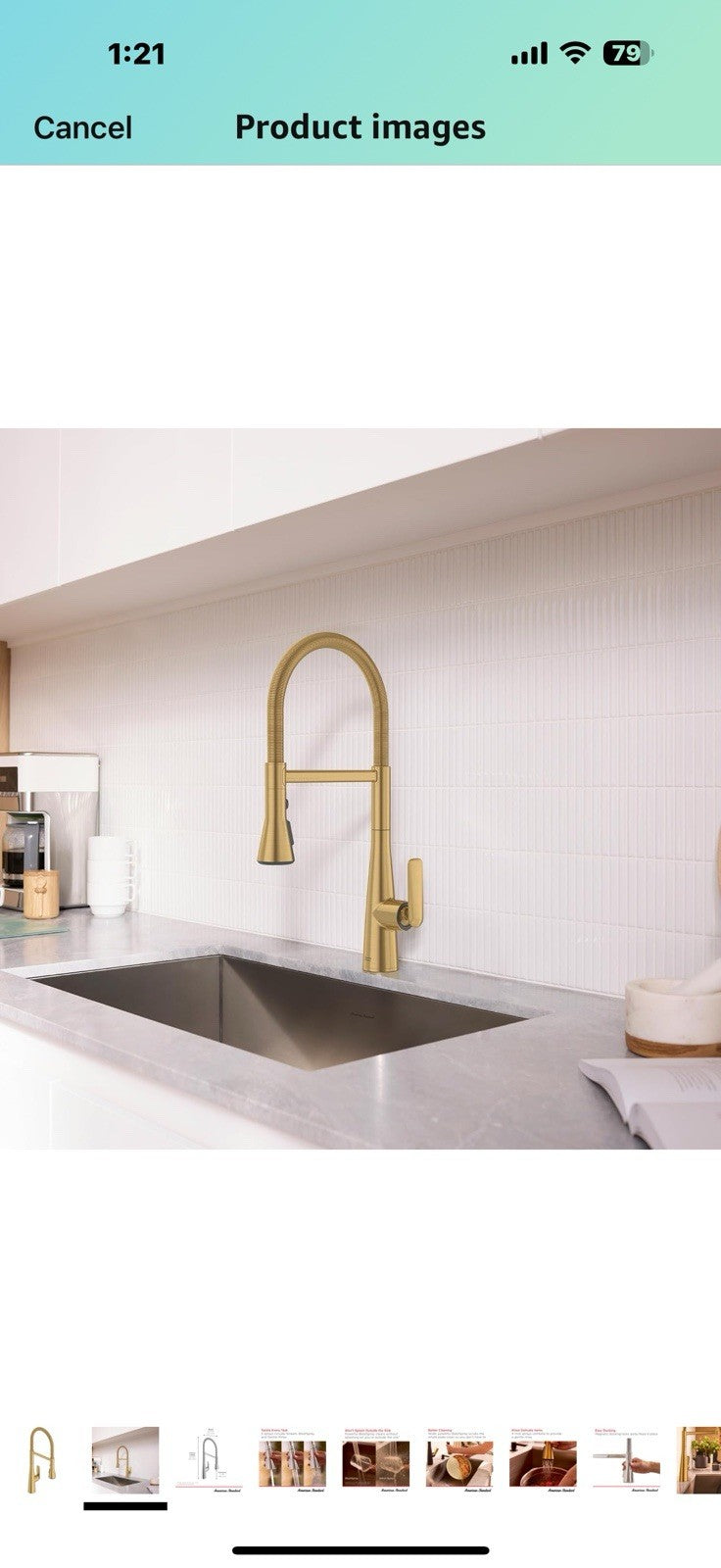 American Standard 104882GN00 Aspirations Semi-Pro Kitchen Sink Faucet, 1.8 GPM
