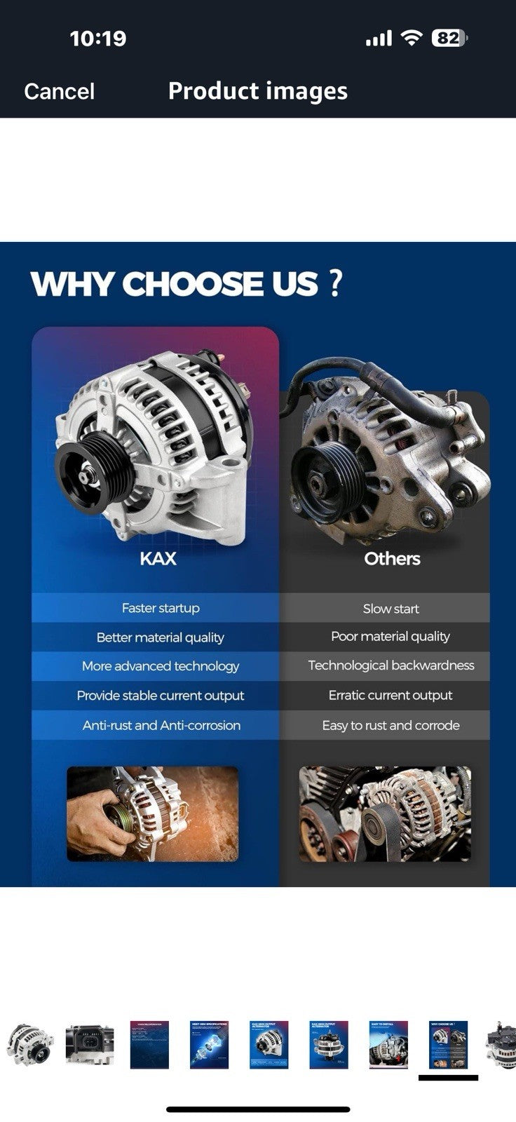 KAX Alternator New 11179N for 2006-2009 Impala 5.3L, 2006-2007 Monte