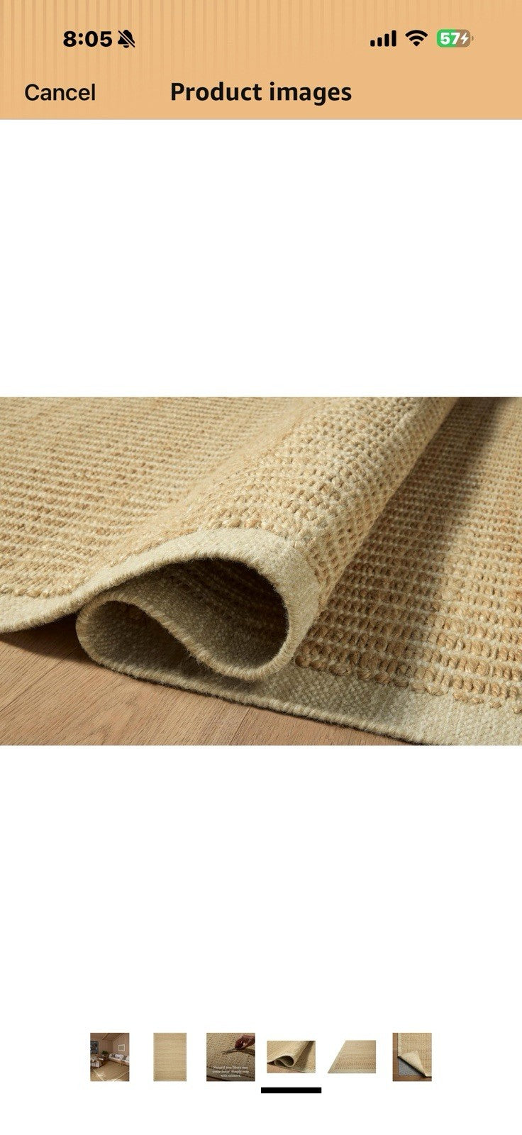 Loloi Amber Lewis Lilah Collection LIH-01 Natural/Antique Ivory 5'-0" x 7'-6"