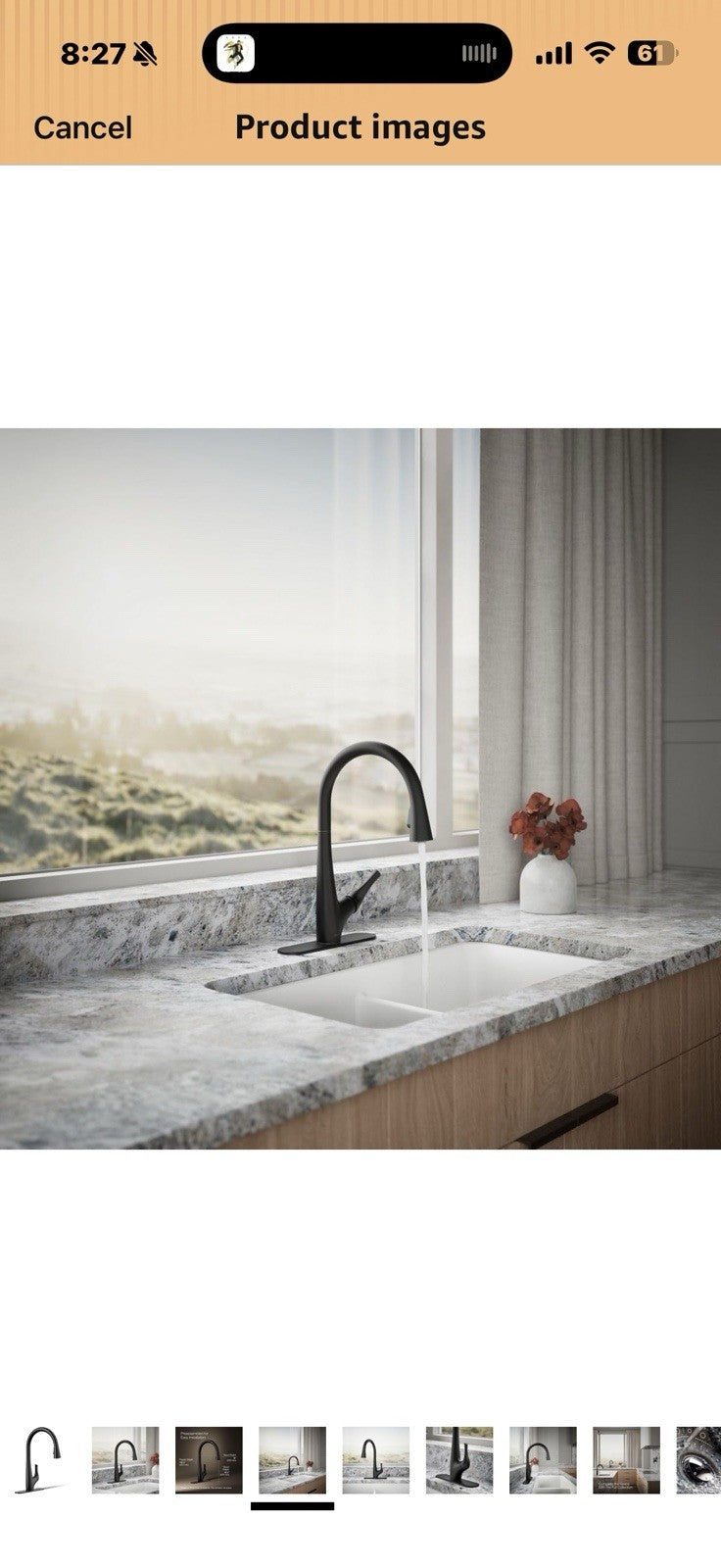 KOHLER R43210-BL Bevin™ Pull-Down Kitchen Sink Faucet with Two-Function