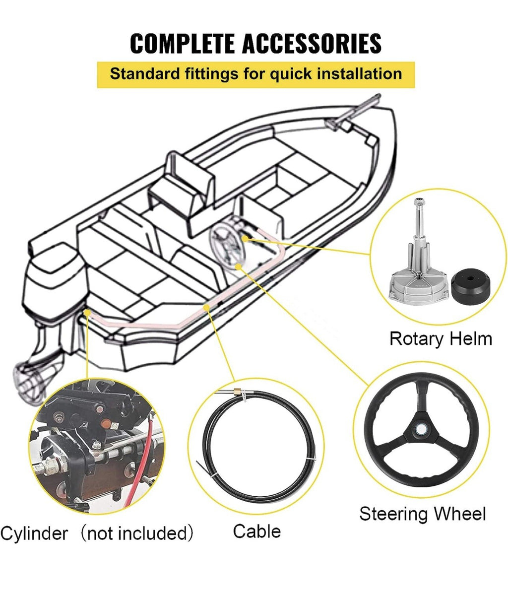 VEVOR Boat Steering System Kit 15F