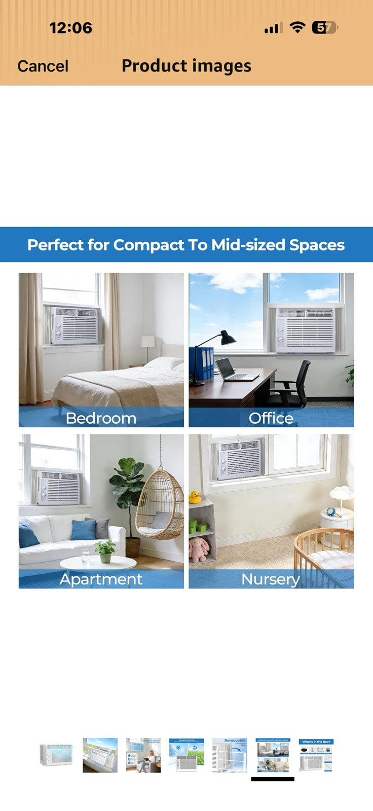 Electactic 5000 Btu Window Air Conditioner, AC Window Unit Up to 150