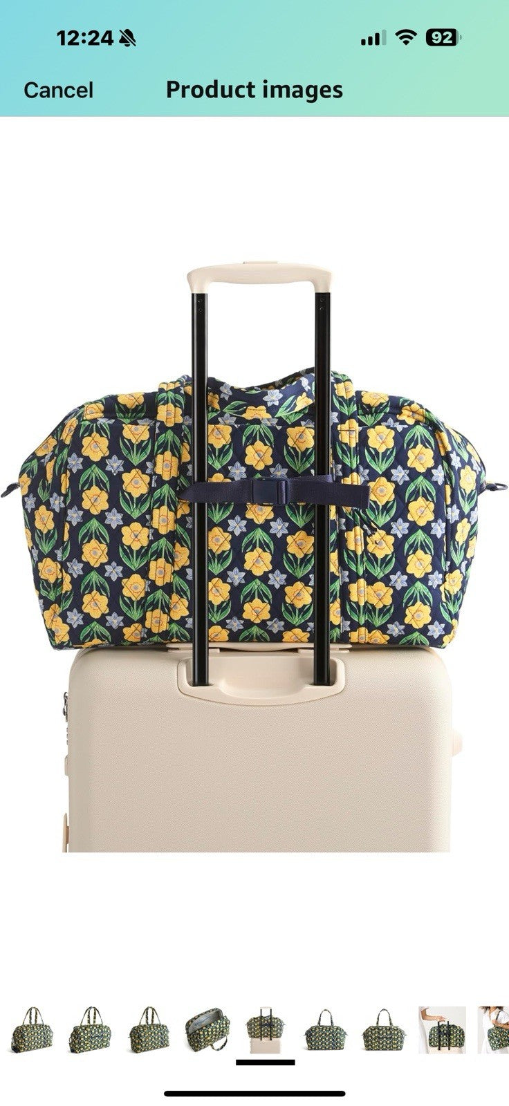 Vera Bradley Premium Cotton Miramar Weekender, Daffodils