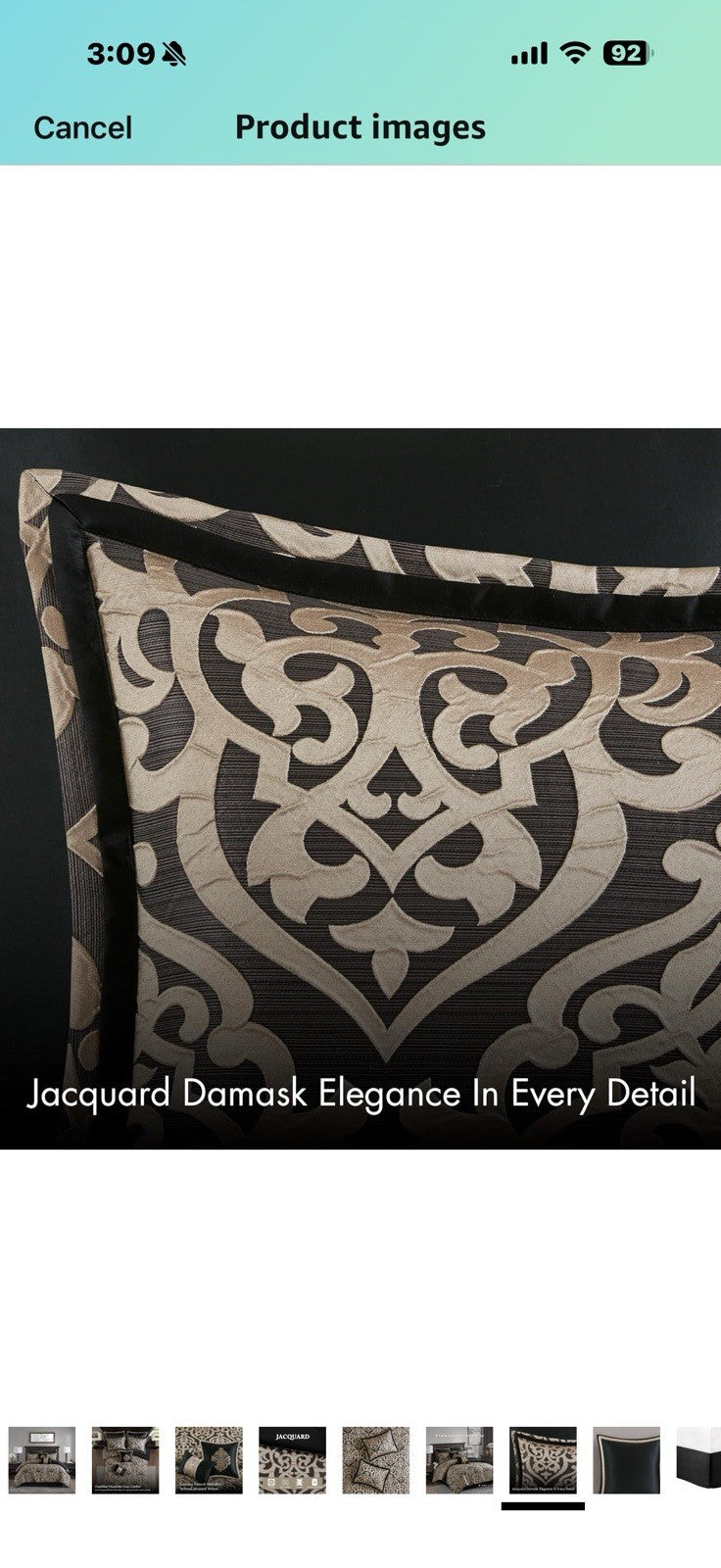 Madison Park King Comforter Set Damask Medallion Jacquard Comforter