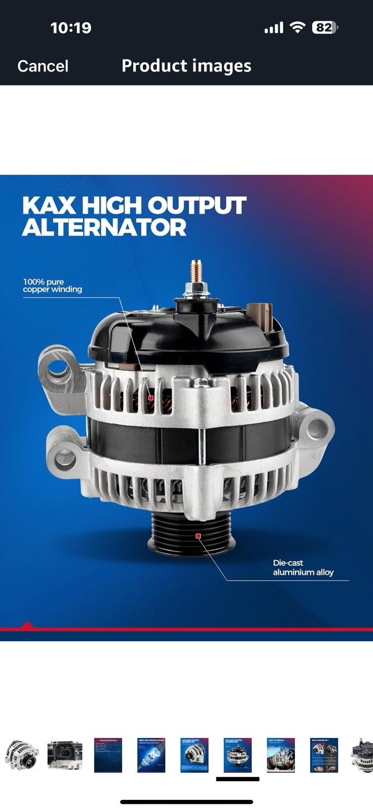 KAX Alternator New 11179N for 2006-2009 Impala 5.3L, 2006-2007 Monte