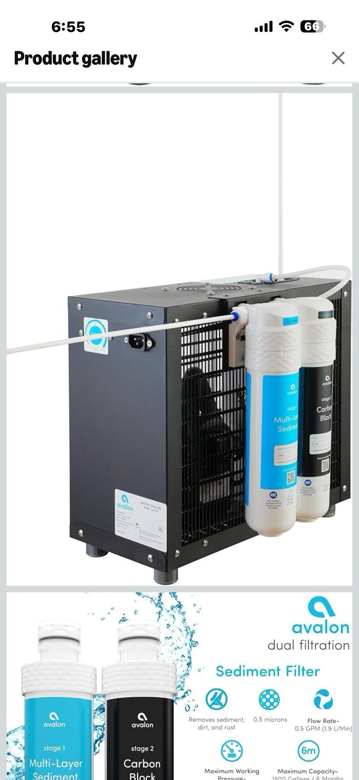 Avalon High Capacity Chiller Cooling System for Under Counter Use,