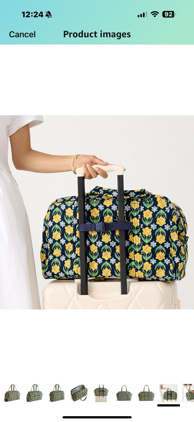 Vera Bradley Premium Cotton Miramar Weekender, Daffodils