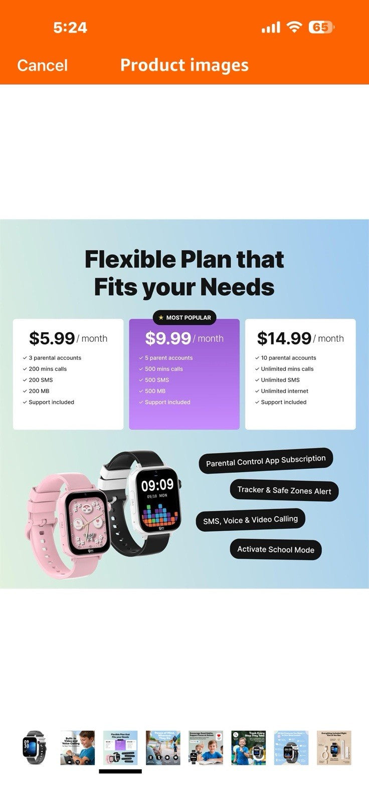 Kipywatch Smart Watch for Kids - Kids Smart Watch with GPS Tracker