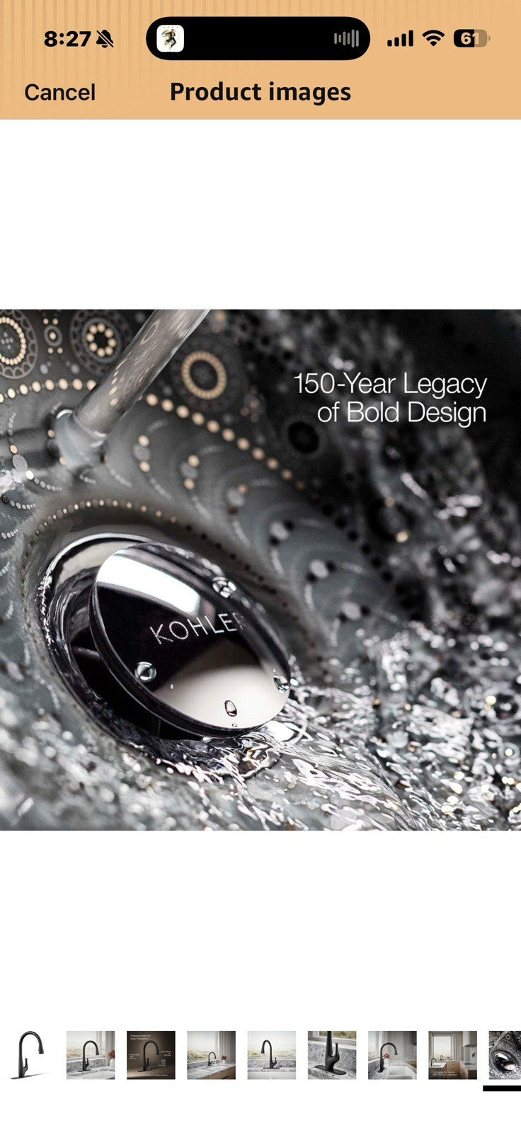 KOHLER R43210-BL Bevin™ Pull-Down Kitchen Sink Faucet with Two-Function