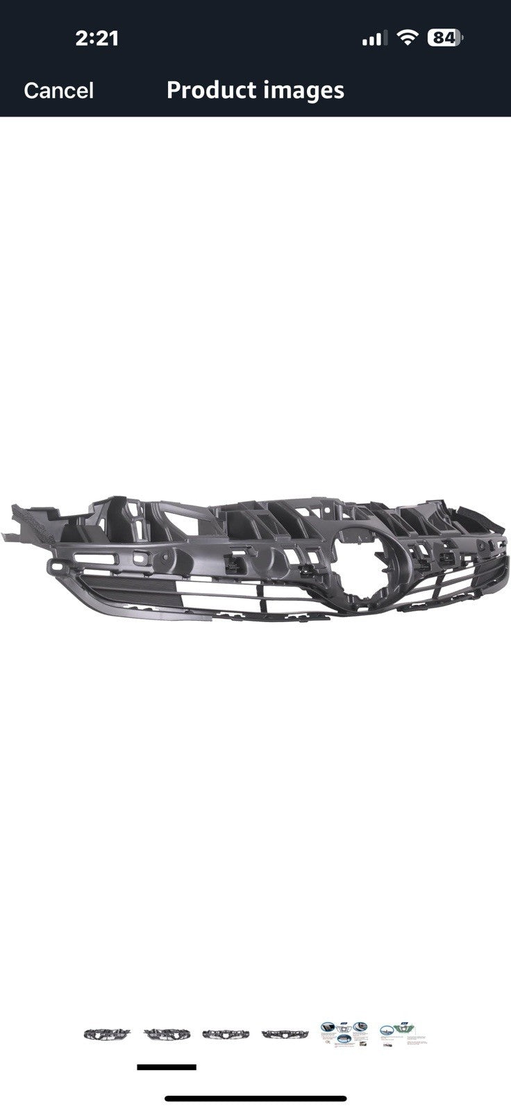 Front Grille Compatible with 2016-2018 Toyota Prius w/o Parking Sensors