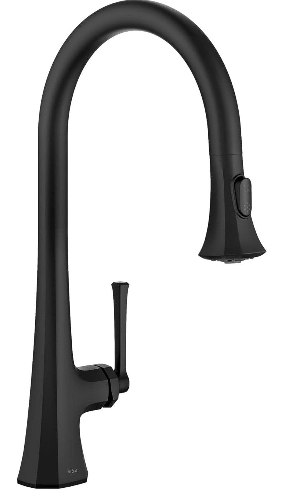 KRAUS Savan 2-Function Single Handle Pull Down Kitchen Faucet in Matte Black,