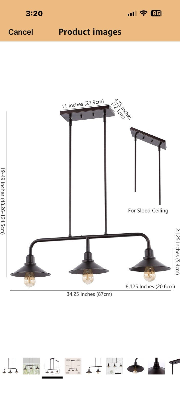 JONATHAN Y JYL1113A Cade 34.25" 3-Light Metal Farmhouse Industrial