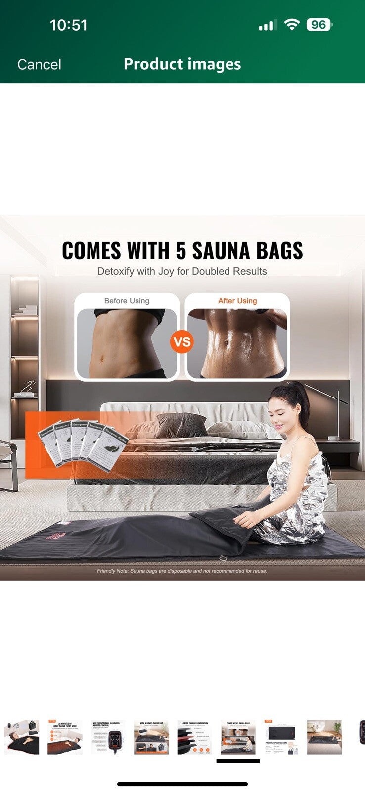 VEVOR Sauna Blanket for Detoxification, Portable Far Infrared Sauna