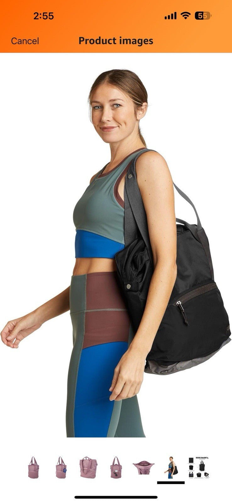 Eddie Bauer 25L Skylar Tote Bag with Secure Laptop Compartment and Mesh
