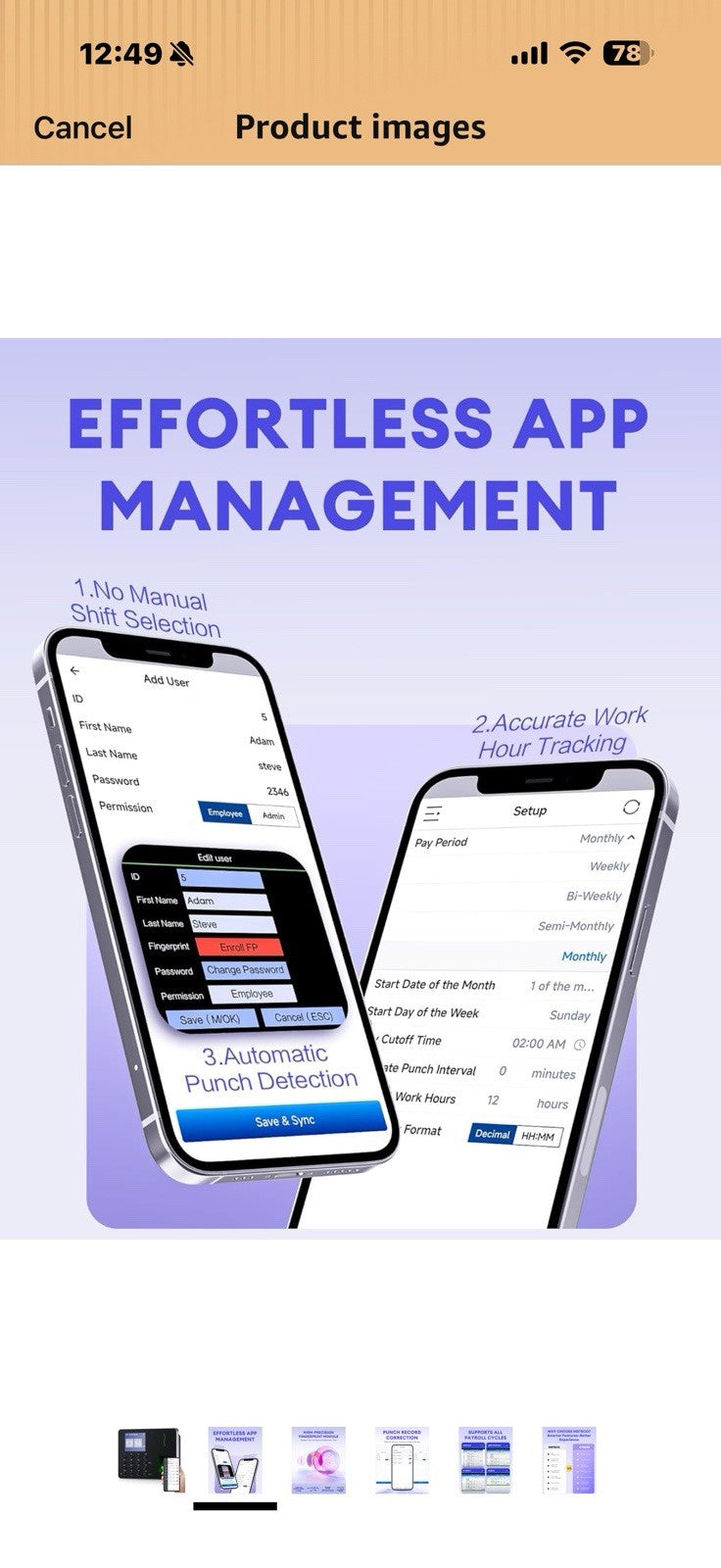 NGTeco APP-Based Time Clock, Fingerprint & PIN Time Clocks for Employees 